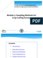 Module 3 - Sampling Methods For Crop Cutting Surveys