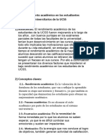 El Rendimiento Académico en Los Estudiantes Universitarios de La UCSS