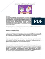 Fundamentos de Psicología Educativa