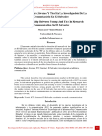 La Relación Entre Jóvenes y Tics Den La Investigación de La Comunicación en El Salvador (2014)