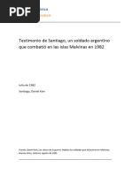 Testimonio de Un Soldado en Guerra de Malvinas