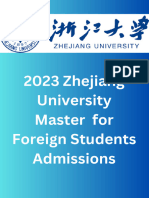 2023-Zhejiang University Master For Foreign Students Admissions