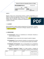 PRC-SST-007 Procedimiento de Comunicación Interna y Externa