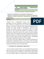 Fundamentos Do Comportamento Organizacional Comportamento Dos Indivíduos e Dos Grupos