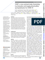 'Long-COVID' Um Estudo Transversal de Sintomas Persistentes, Biomarcadores e Anormalidades de Imagem Após A Hospitalização Por COVID-19.