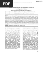 Enhancement of Solubility and Dissolution of Celecoxib by Solid Dispersion Technique