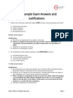 CISA 27e Sample Exam Answers and Justifications