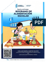 Circular Digepsa-Digefoce 83-2023 Sexta Entrega Programa Alimentaci N Escolar Niveles de Educacion Preprimaria y Primaria Con - Opf