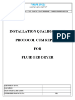 Installation Qualification For Fluid Bed Dryer