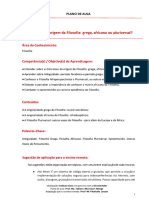 Plano de Aula - Filosofia Africana