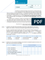 Gramática - Crónica de D. João I, de Fernão Lopes: Nome #Data / / Avaliação Professor