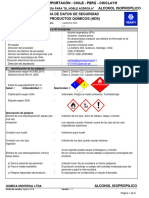 Alcohol Isopropilico Msds