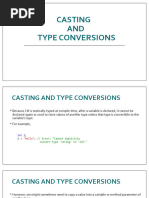 Casting and Type Conversions