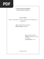 Trabalho de Campo Da Disciplina de Administração e Gestão de Autarquias Valdimiro Mateus Saize Chaleca