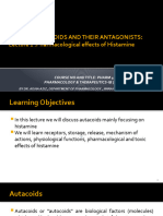 Lecture 1 Autacoids and Thier Antagonists Histamine and Antihistamines