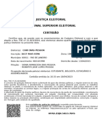 Justiça Eleitoral Tribunal Superior Eleitoral Certidão: Hpad - Zujn.5Ueo.7B4S