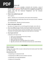 Mycoplasma: Cell Theory What Is Biology?