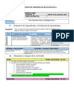 Propósitos de Aprendizajes y Evidencias de Aprendizajes: I. Datos Informativos