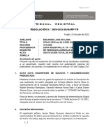 SUNARP RES 2889-2022 TR Sustitución de Poder Facultades de Sustitución Son Transferibles Por Apoderado Primigenio A Representante Sustituto