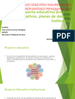 El Proyecto Educativo (Programas Educativos, Planes