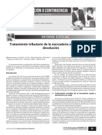 Tratamiento Tributario de La Mercadería Sujeta A Canje o Devolución