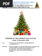 Tata Ibadah Natal Remaja Hki Jemaat Perawang 2023