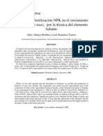 Efecto de La Fertilización NPK