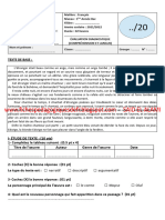 Évaluation Diagnostique 1 Bac Said EL Alami 2021-2022