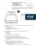 Parts of A Theatre Stage Worksheet