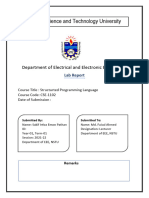 Assignment or Lab Report Cover Design of NSTU EEE Department