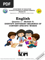 Grade 4-Module 6-iDNETIFY DIFFERENT MEANINGS OF CONTENT SPECIFIC WORDS FOR TEACHER