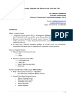 Electronic Payment System Digital Cash, Plastic Card, PSO and PSP Sept 2023