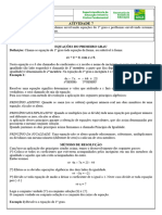 Atividade 7 - 8º Ano - MAT - Equações Do 1º Grau - Sistemas Com Duas Equações e Duas Incógnitas