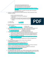 Assessment of Learning Practice Test