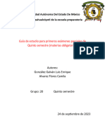 Guías de Estudio para Primeros Exámenes Parciales de Quinto Semestre (Para Materias Obligatorias)