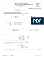 Ejercicios Análisis de Fourier y EDPs 2019B EPN