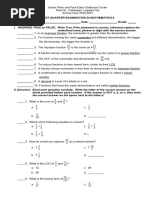 1st Periodical Test (Math 6)