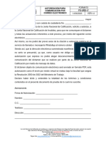 Autorizacion para Notificacion Por Correo Electronico 1