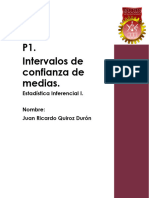 P1. Intervalos de Confianza para Medias