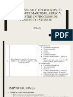 Unidad 6procedimientos Operativos de Transporte Marítimo, Aéreo y Terrestre en Procesos de Comercio Exterior