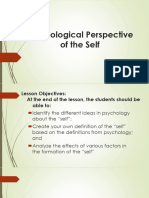 Psychological Perspective of The Self