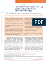 Effect of Anti-Inflammatory Regimen On Early Postoperative Inflammation After Cataract Surgery