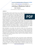 Sales and Marketing at Hindustan Unilever: International Journal For Multidisciplinary Research