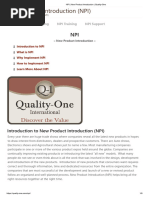 NPI - New Product Introduction - Quality-One