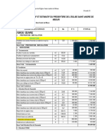 Devis Quantitatif Et Estimatif Du Presbytere de L'eglise St-Andre Avec Observations