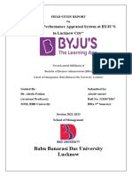 A Study On Performance Appraisal System at BYJU's in Lucknow City