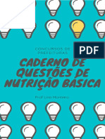 Caderno de Questões Nutrição Basica Prefeitura