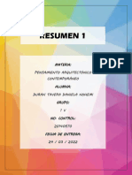 RESUMEN 1 - Desintegración Del Movimiento Moderno y El Surgimiento de Las Propuestas Posmodernas