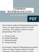 Common Mathematicians