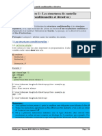 Chapitre 2 - Les Structures de Contrôle Conditionnelles Et Itératives